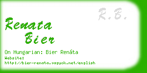 renata bier business card